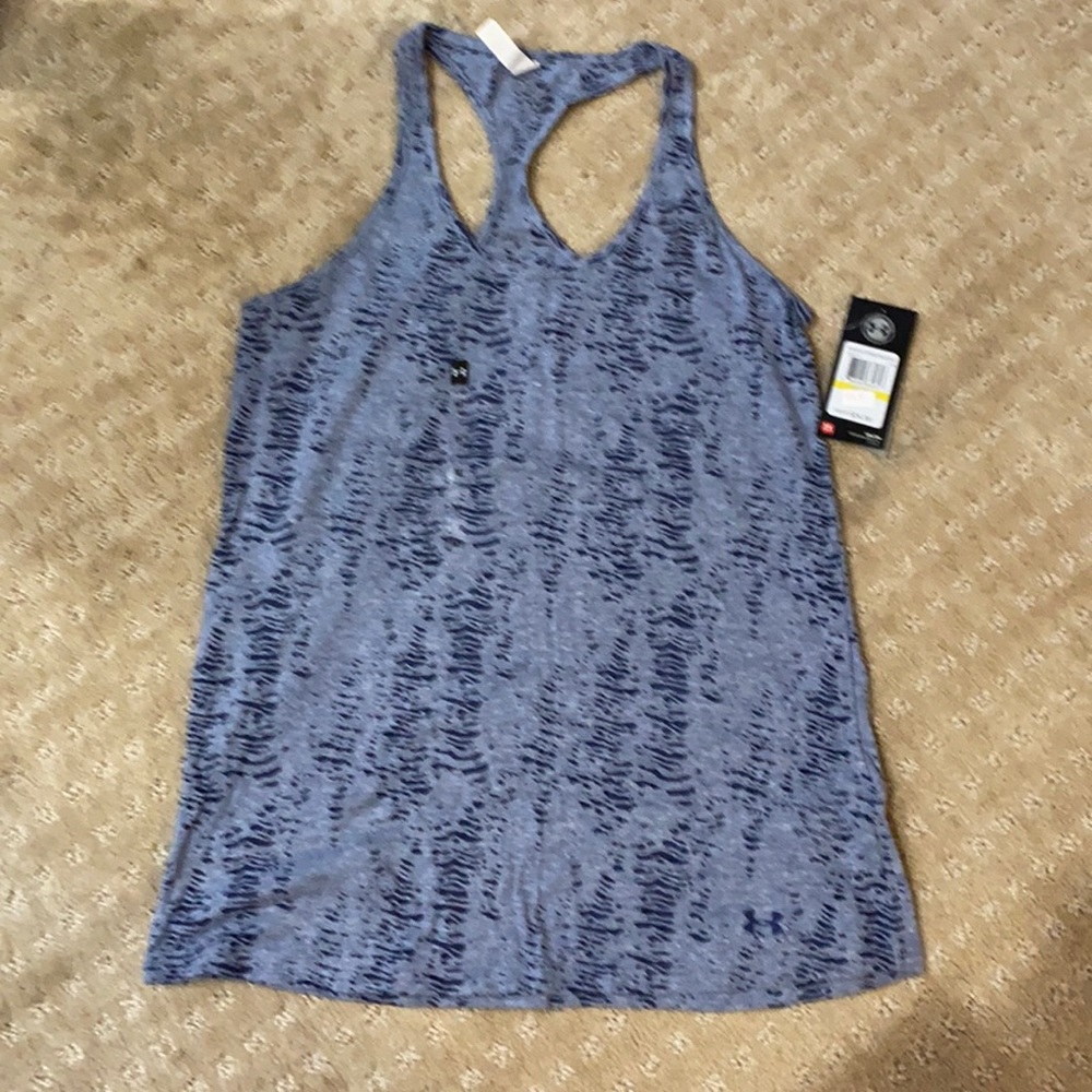 Under Armour Women's Blue Patterned Racerback Tank